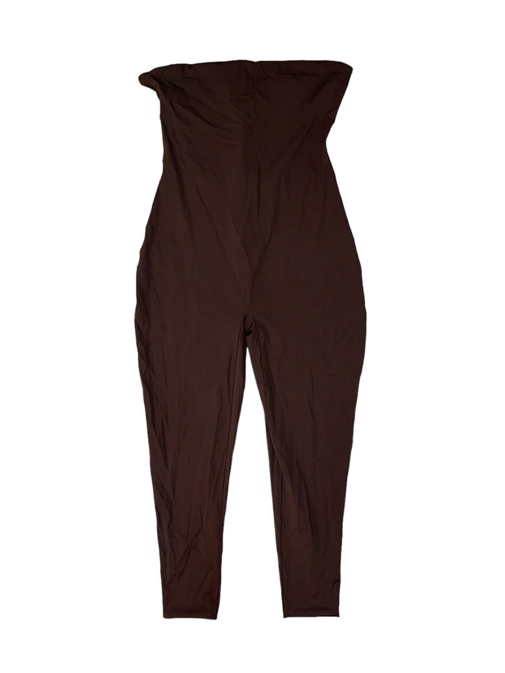 SKIMS All-In-One Strapless Jumpsuit 4X Umber Brown Shapewear Catsuit